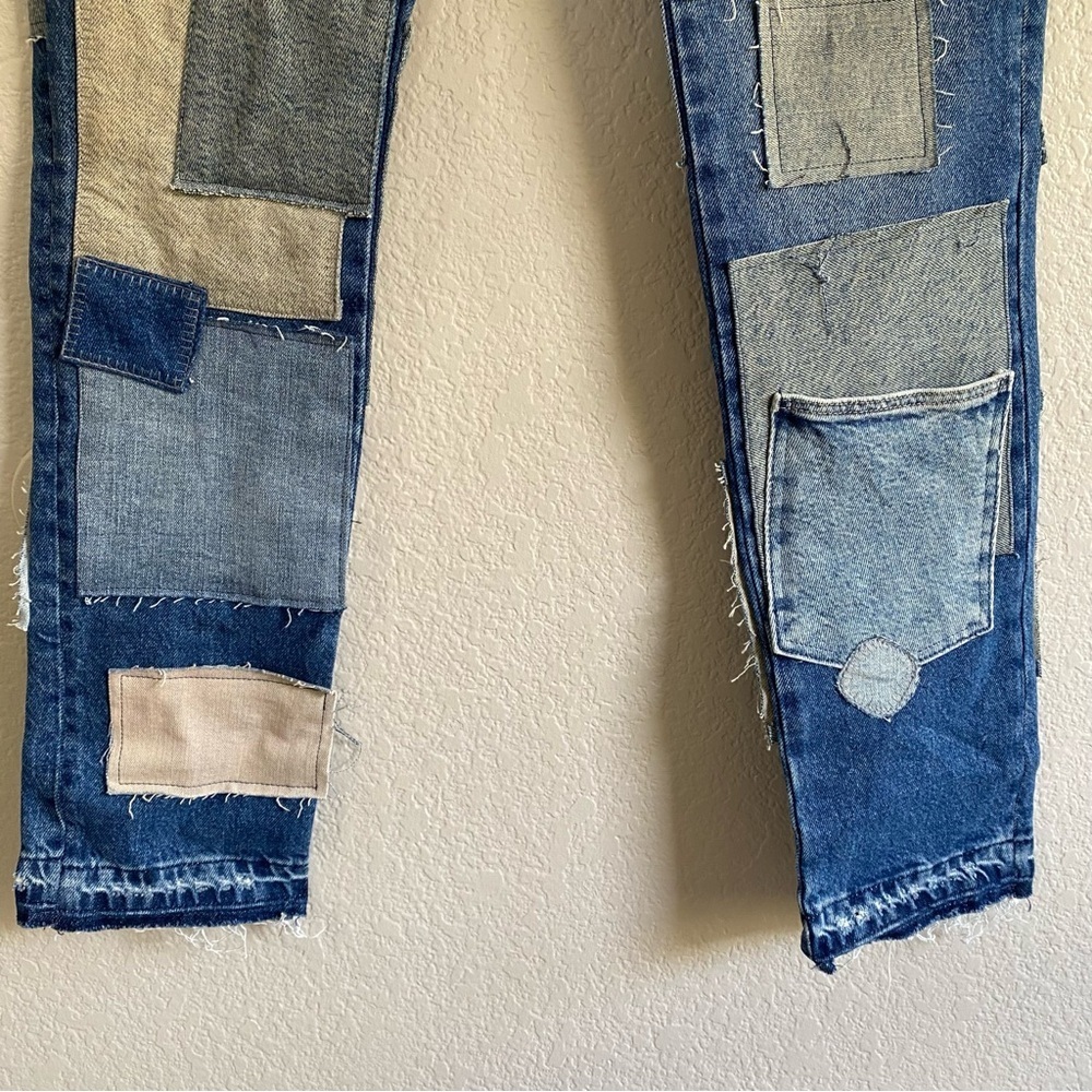 NEW Free People We The Free Bare With Me Jeans Patchwork denim - Picture 8 of 12